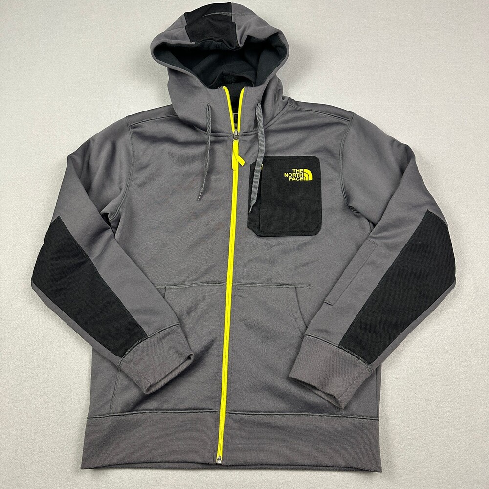 The North Face Jacket Men Small Gray Fleece Lined Full Zip Balaclava Hood S